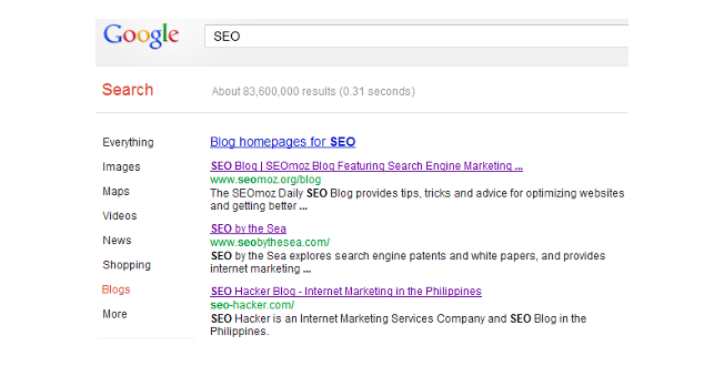 google blog search