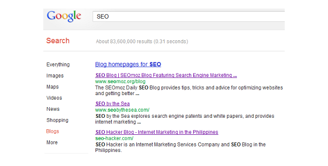 google blog search