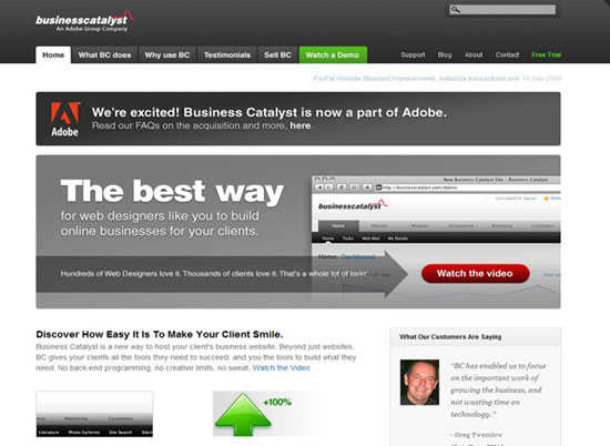 Business Catalyst CMS