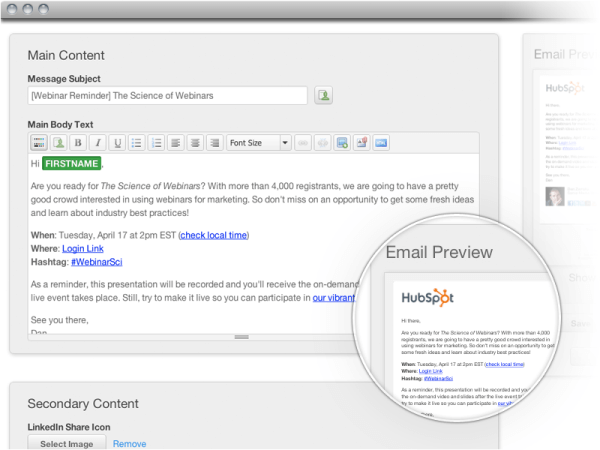 Email Tool Integration