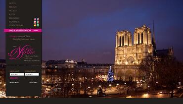 Hotel Notre Dame, Paris France Web Design