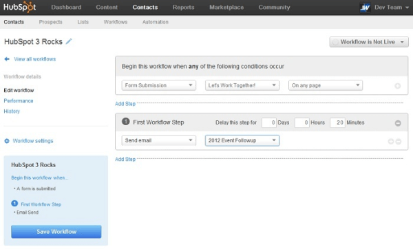 hubspot workflows automate integrate timing workflow nurture campaign lead tool based