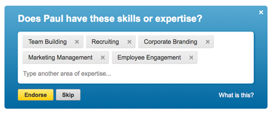 Linkedin Endorsements