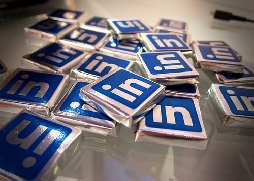 Linkedin logo candies