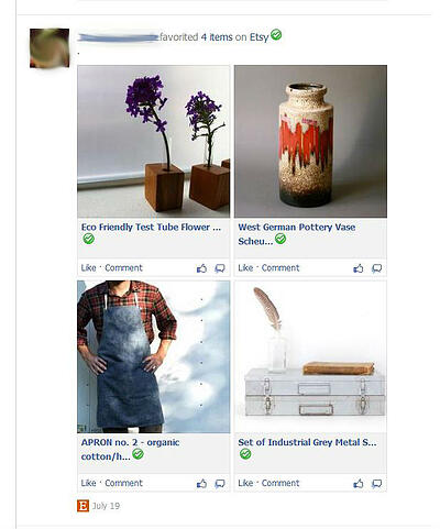 Pinterest like apps in news feed blur
