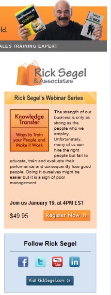 Rick Segel Email Sidebar