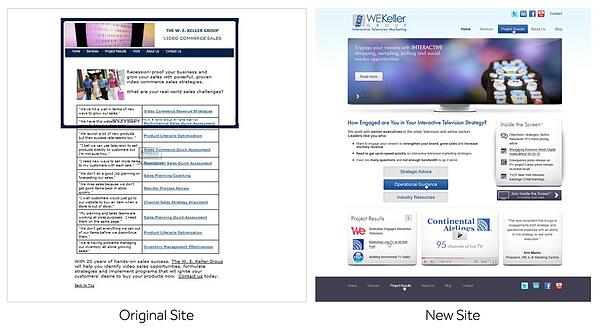 WE Keller website redesign
