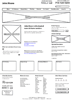 John Moore Services wireframe