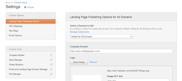 HubSpot Landing Page