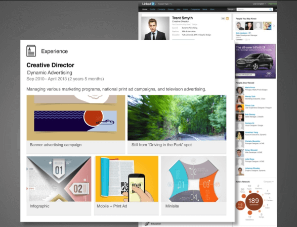 linkedin portfolio example