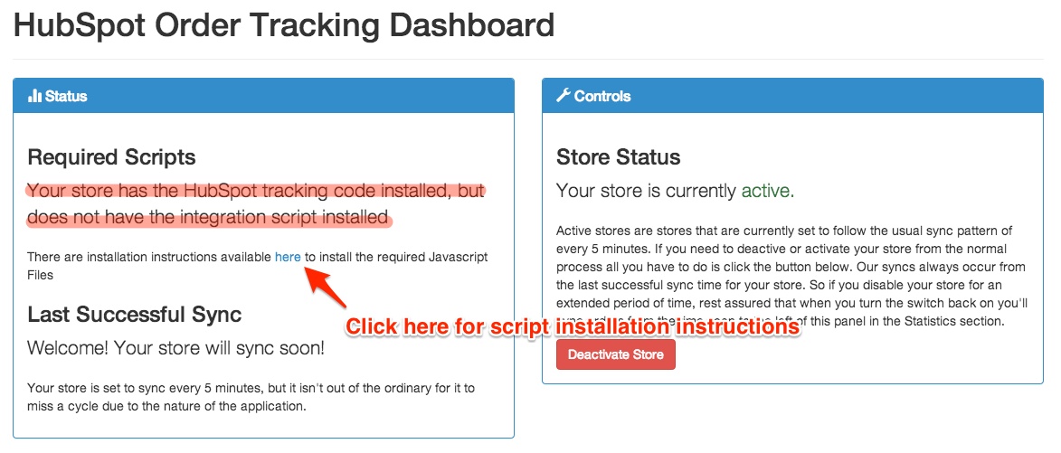 make sure to install your HubSpot Order Tracker scripts