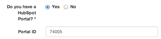 click yes and fill in HubSpot portal number