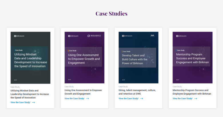 Birkman Case Studies Module