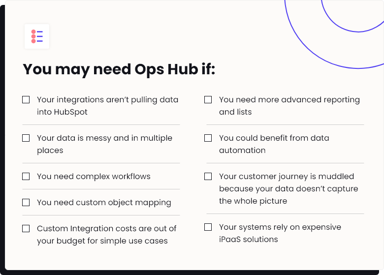 Ops Hub Checklist
