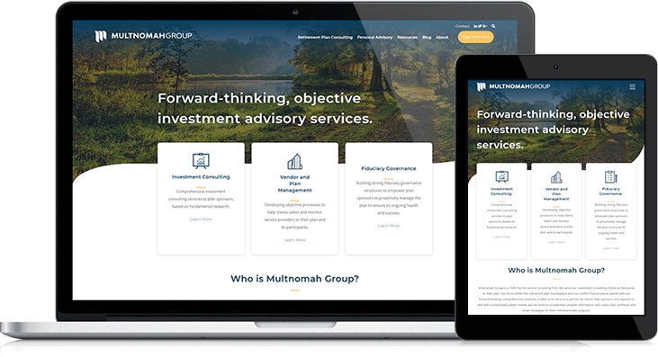 Multnomah Group's Website Design Offers the Ability to Easily Update Content
