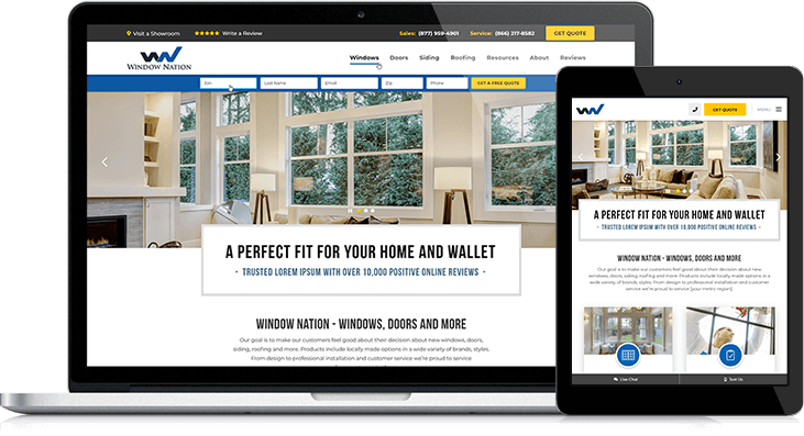 Custom Features Make Window Nation’s New Website A Lead Generating Machine