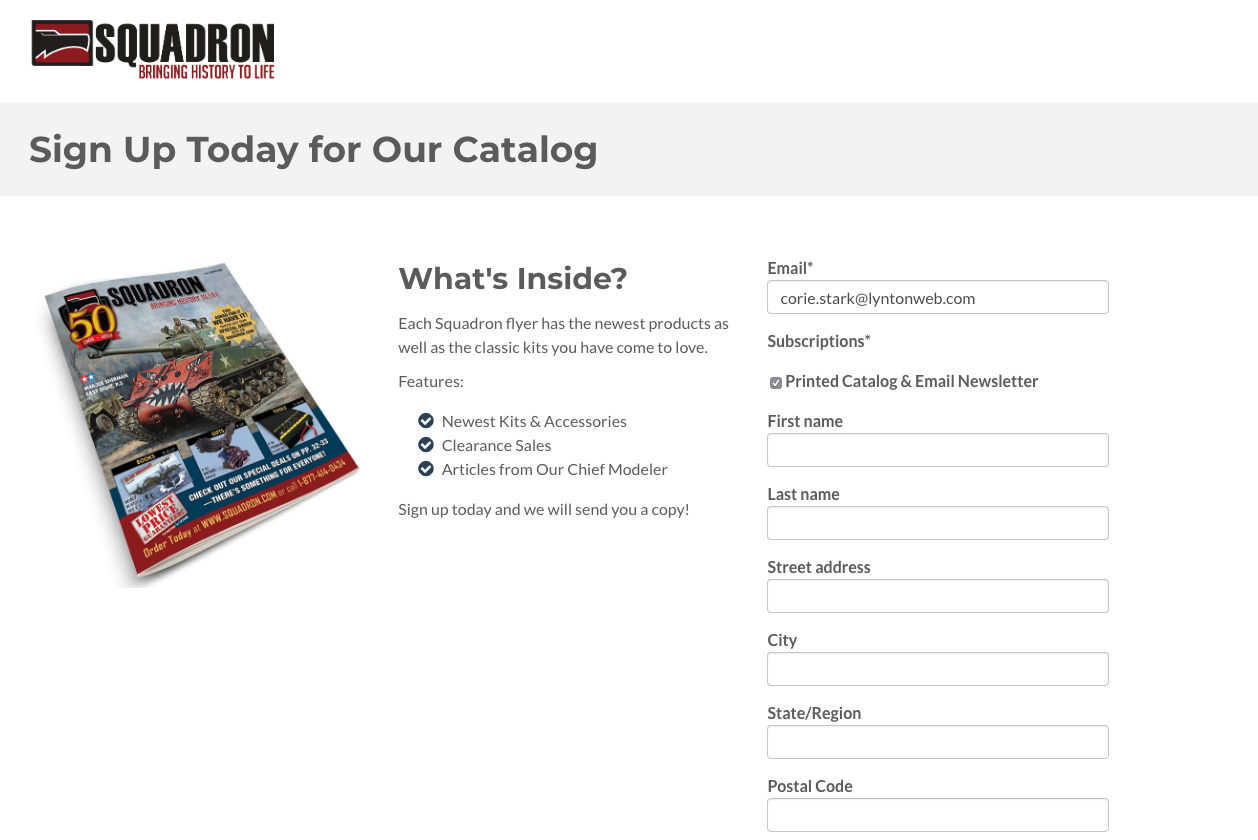 landing-page-newsletter-catalog