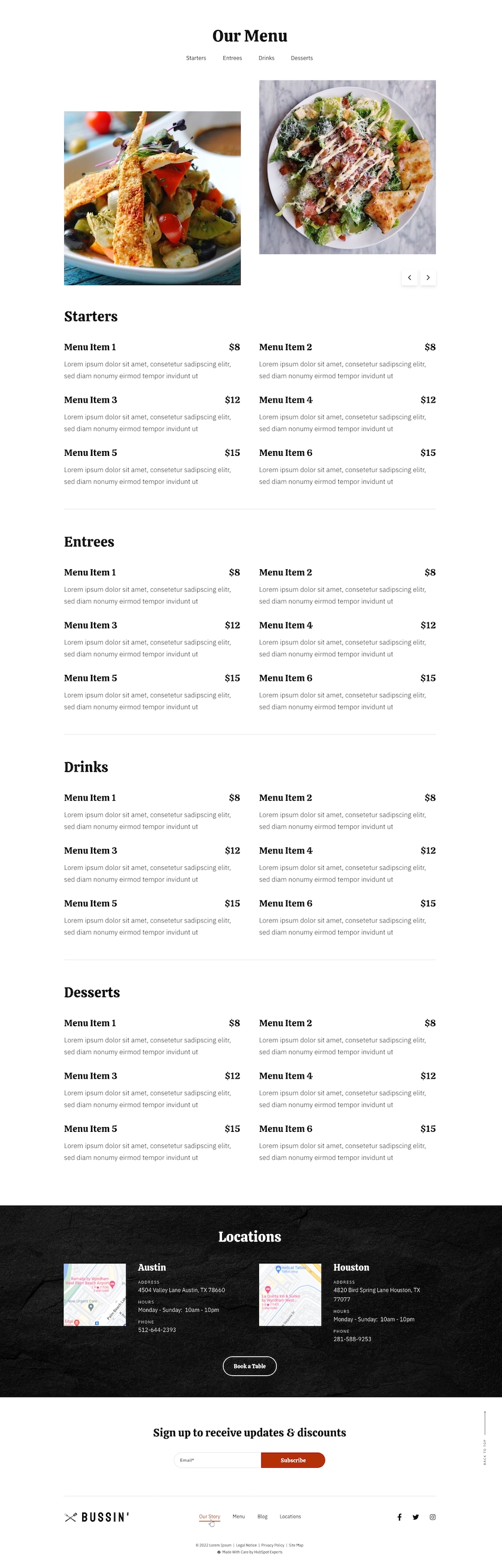bussin-menu