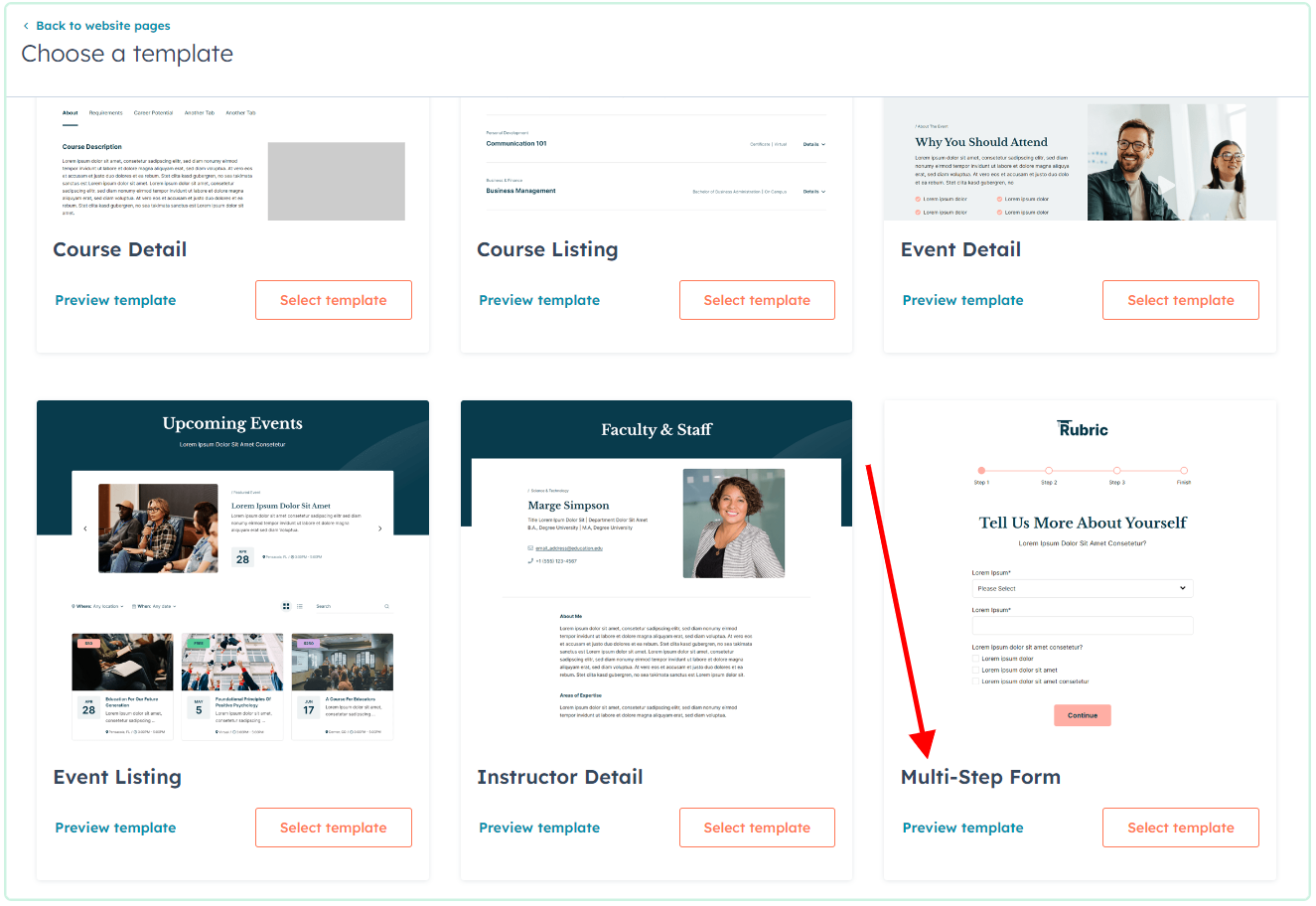 select-multistep-form-template