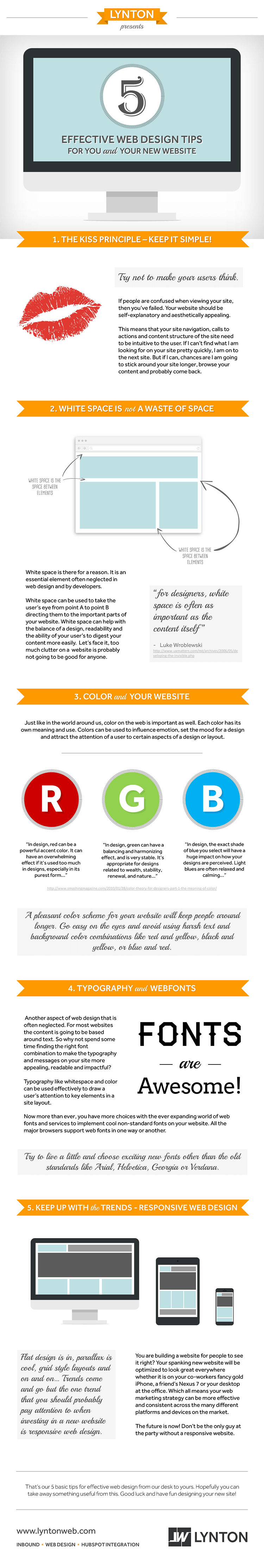 5 Effective Web Design Tips Infographic