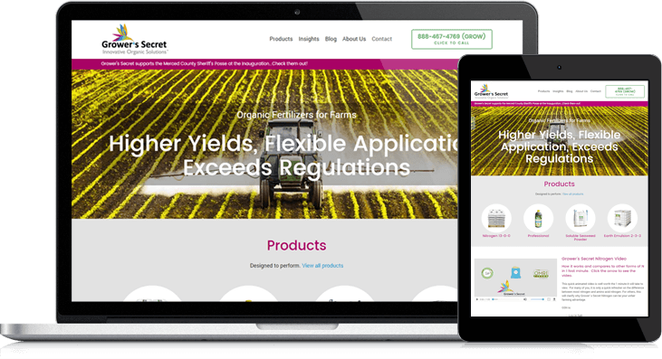 Grower's Secret Blossoms with Website Overhaul