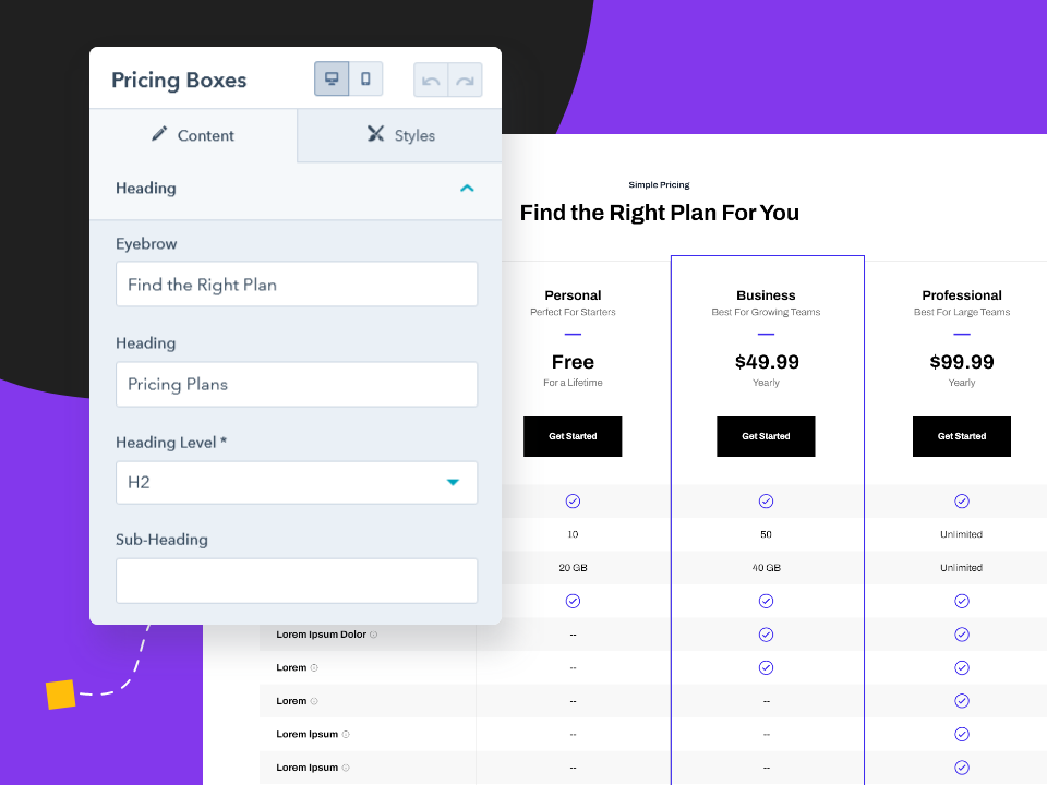 Complex Pricing Comparisons