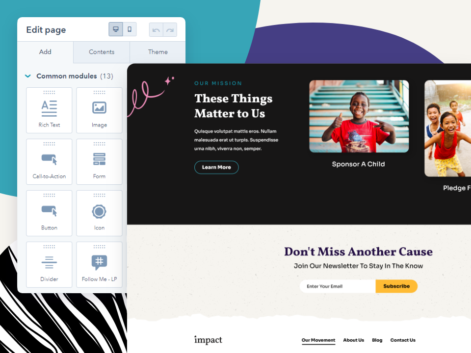 Global and Page Settings